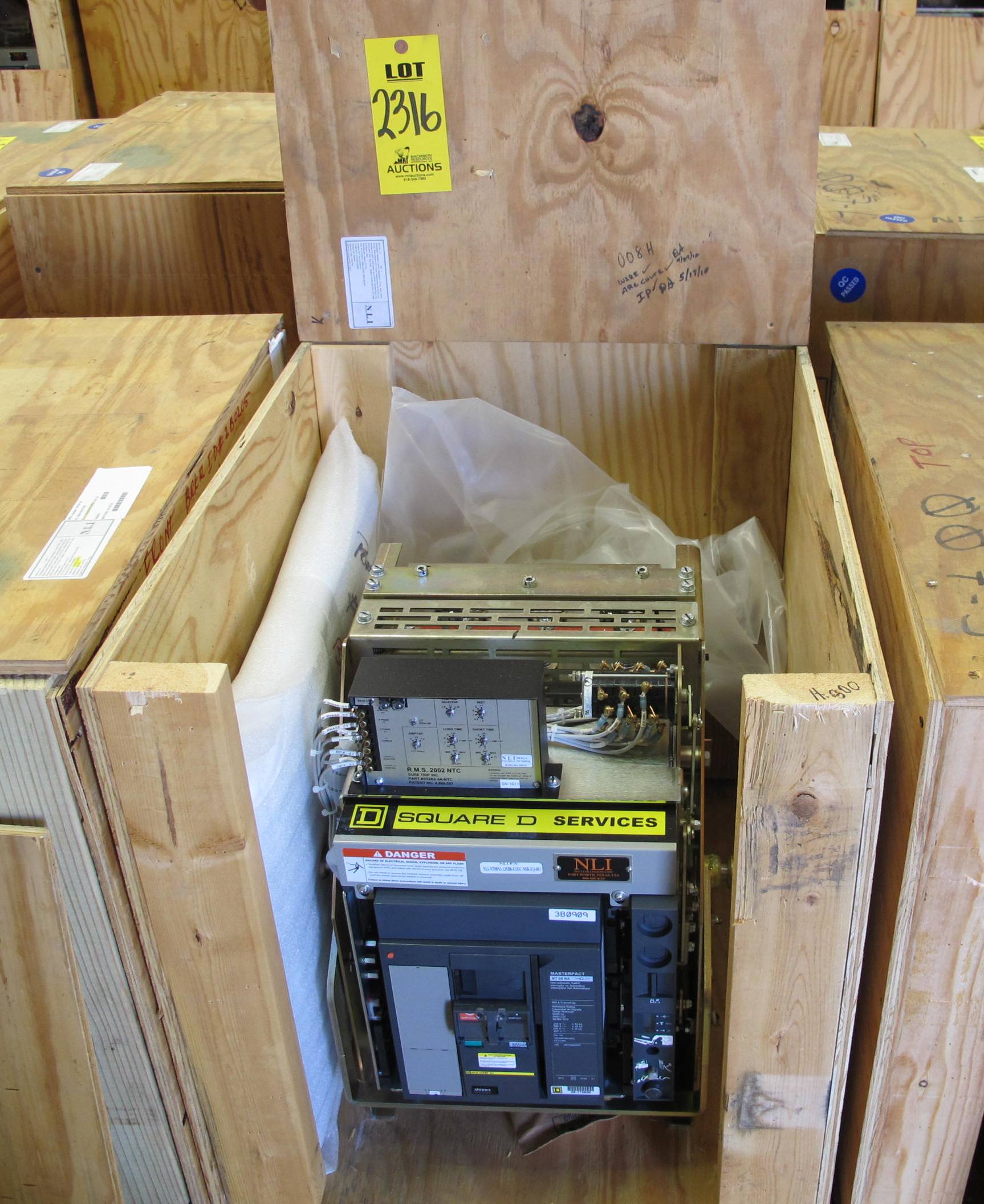 BREAKER, CIRCUIT, 600 FRAME AMP RATING, MASTERPACT NT 08N1 KIND, 3 POLE, 480 VOLT RATING SQUARE D DIRECT REPLACEMENT FOR NSR-EQ ABB K-600S ENVIRONMENTALLY QUALIFIED (EQ) FOR PENETRATION AREA (REFER TO EQDP M-85123) INCLUDES ONE NEW 18" DOOR, MOUNTS USING EXISTING HINGES > CONTINUOUS CURRENT: 600A > INTERRUPTING RATING: 30KA @ 535 VAC > 125VDC OPERATED > RMS 2002 NTC SOLID STATE, PART # NLI-NT08N1-LISB8-EODC-NSR-EQ-001 (W-44) LOADING & HANDLING FEE $15-